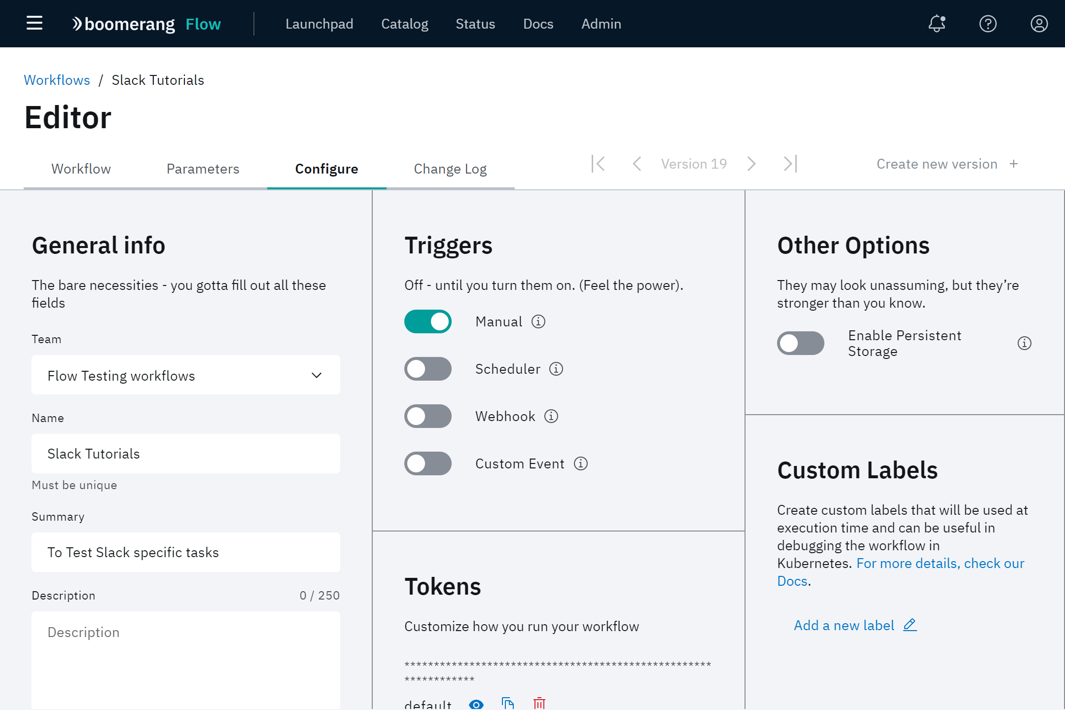 Configure Workflow