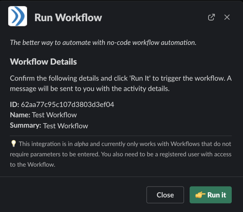 Run a Workflow