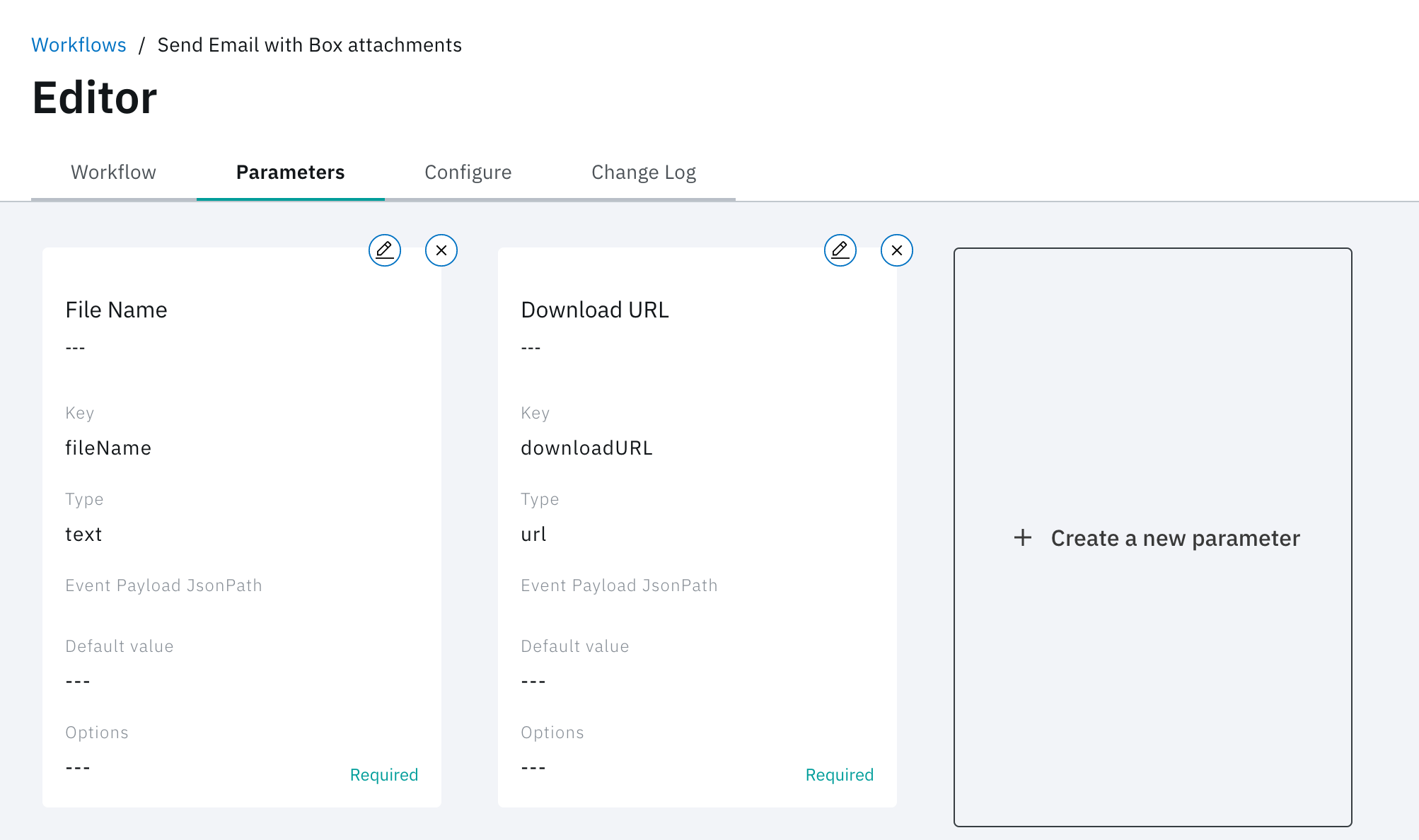 Workflow Parameters