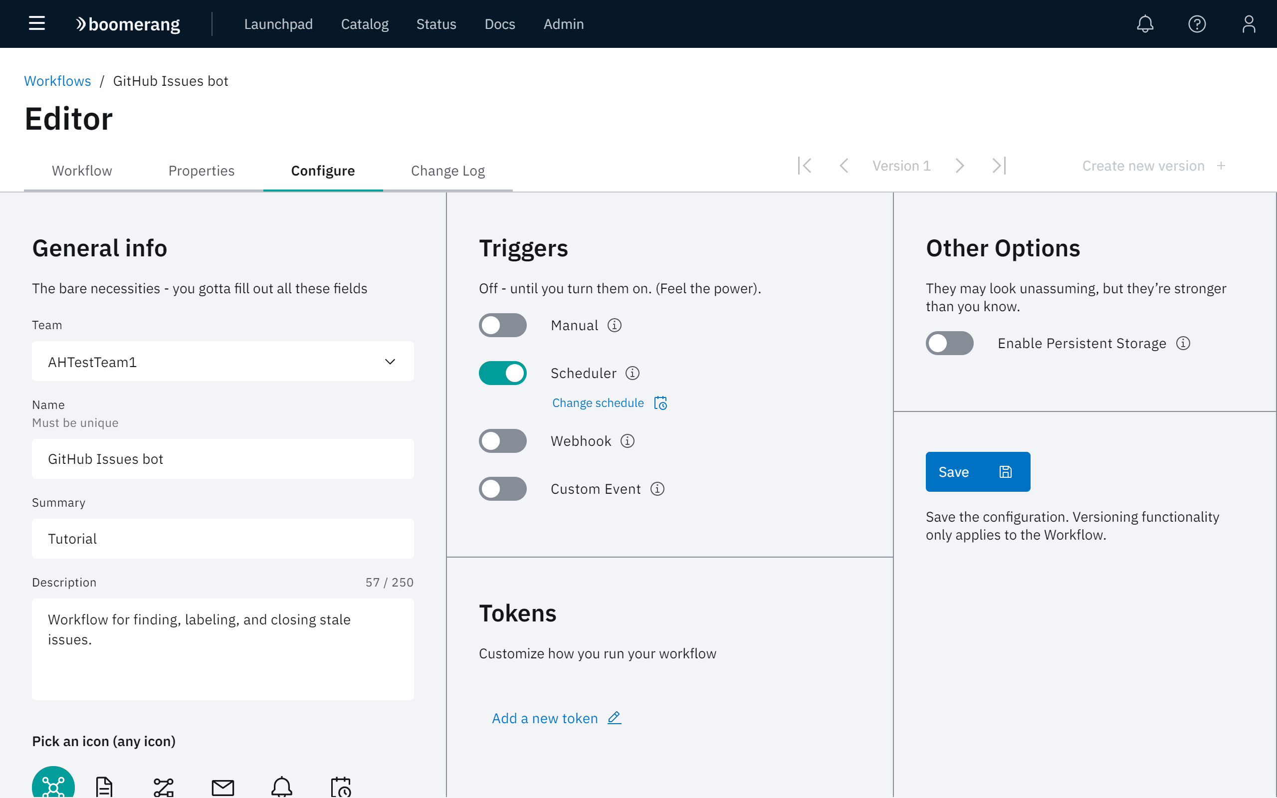 Scheduler Settings